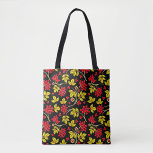 seamless pattern of flowers and berries. Russian Tote Bag