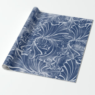 seamless pattern of flowers and leaves of watercol wrapping paper