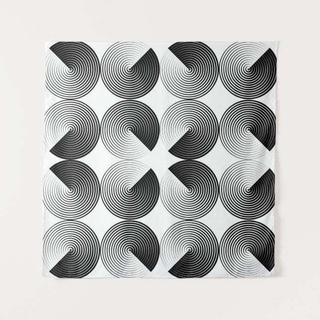 Seamless pattern of folded circles tapestry (Front)