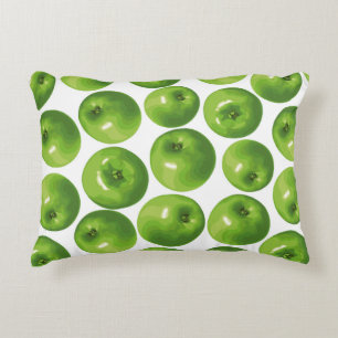 Seamless pattern of green apple decorative cushion
