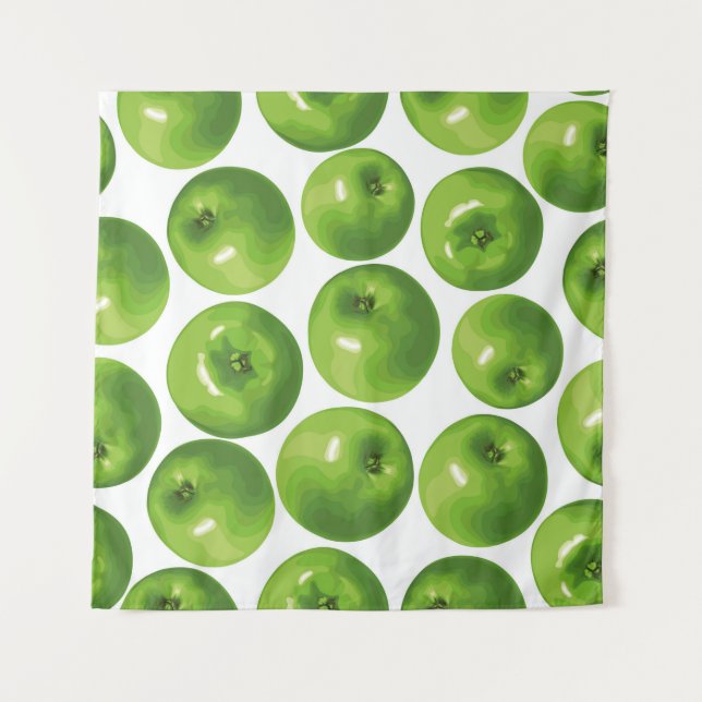 Seamless pattern of green apple tapestry (Front)