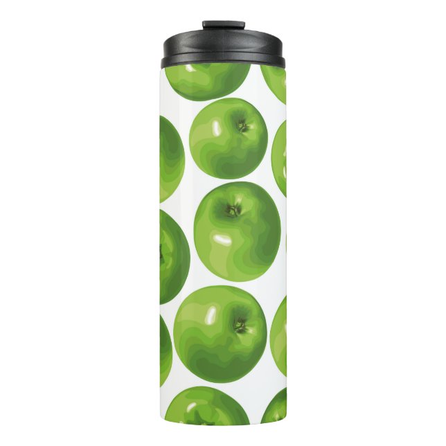 Seamless pattern of green apple thermal tumbler (Front)