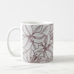Seamless pattern of lilies flowers vintage. Hand d Coffee Mug
