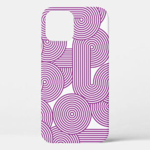 Seamless pattern of modern linear circles iPhone 12 case