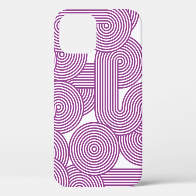 Seamless pattern of modern linear circles Case-Mate iPhone case (Back)