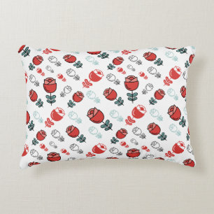 Seamless pattern of rose flowers decorative cushion