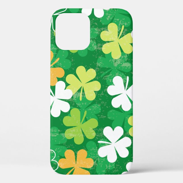 Seamless pattern of scattered clovers and shamrock Case-Mate iPhone case (Back)