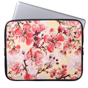 Seamless pattern of spring flowers u laptop sleeve