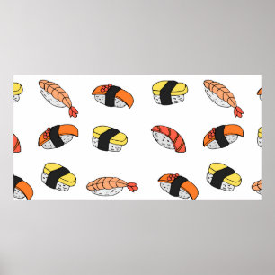 seamless pattern of Sushi Poster