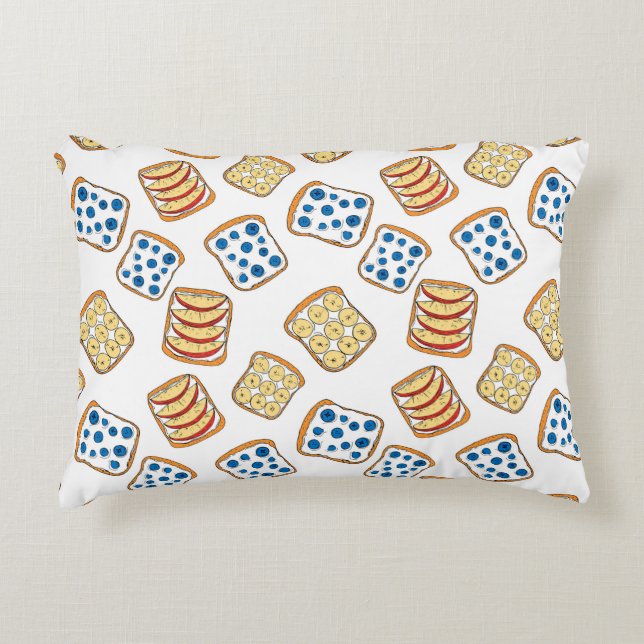 Seamless pattern of toast decorative cushion (Front)