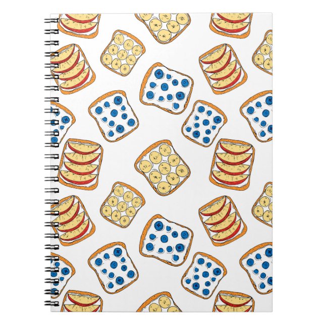 Seamless pattern of toast notebook (Front)