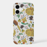Seamless pattern of tropical pumpkins and carrots