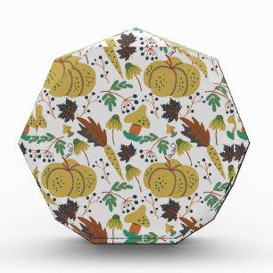Seamless pattern of tropical pumpkins and carrots photo block