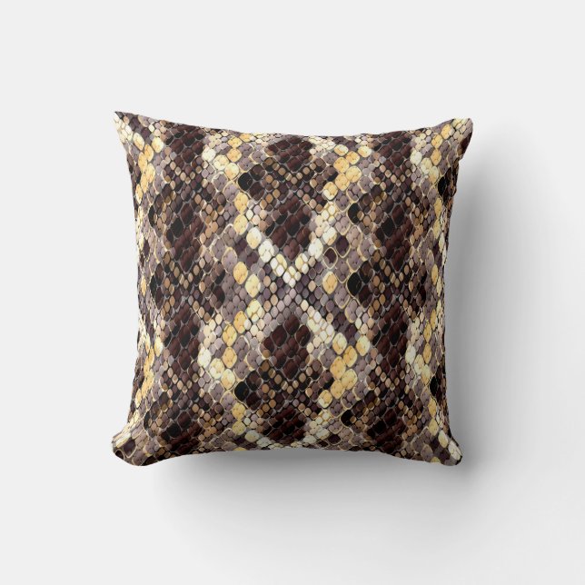 Seamless pattern of wild design. Skin background w Cushion (Front)