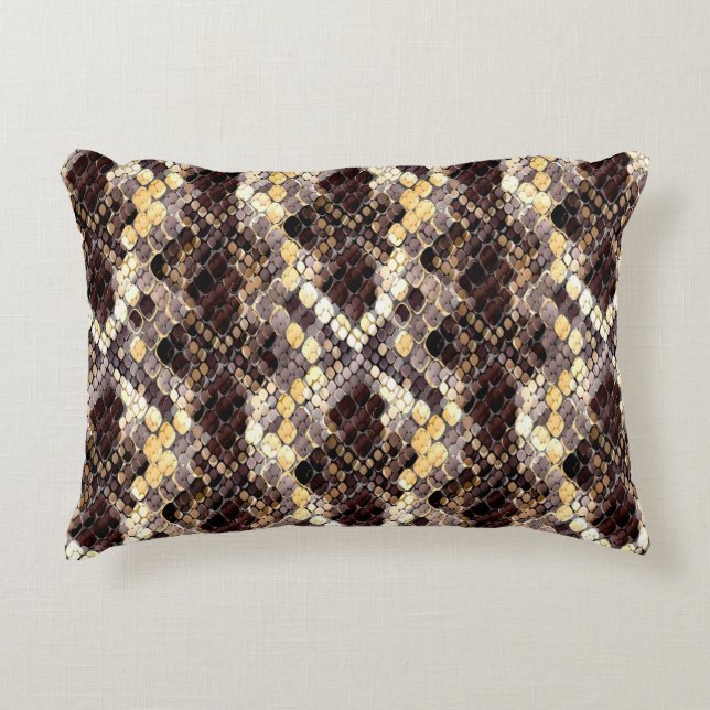 Seamless pattern of wild design. Skin background w Decorative Cushion (Front)