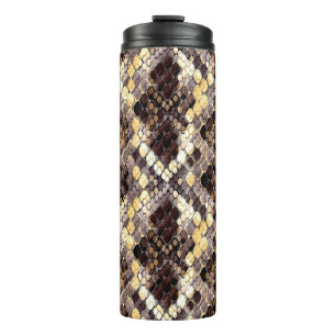Seamless pattern of wild design. Skin background w Thermal Tumbler