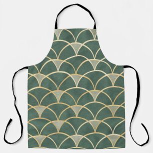 Seamless pattern oriental ornamental watercolor te apron