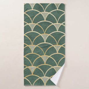 Seamless pattern oriental ornamental watercolor te bath towel