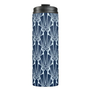 Seamless pattern ornament with stylised geometric thermal tumbler