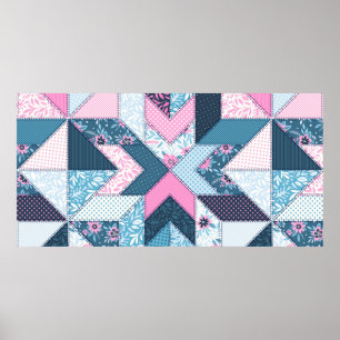 Seamless pattern. Patchwork.  Poster