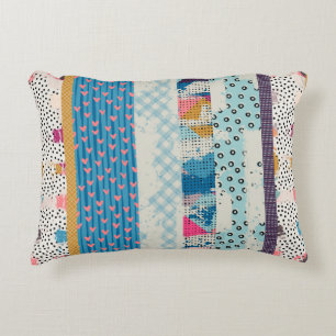 Seamless pattern, patchwork tiles. decorative cushion