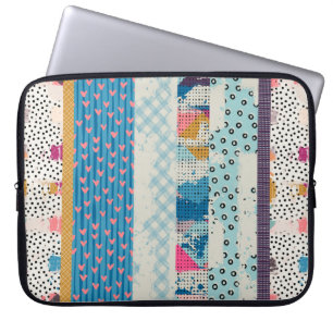 Seamless pattern, patchwork tiles.  laptop sleeve