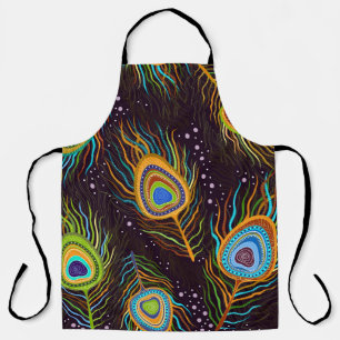 Seamless pattern "Peacock feathers" Apron