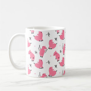 Seamless pattern piglet dont fly coffee mug