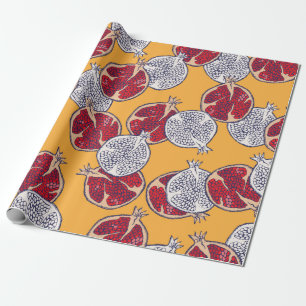 Seamless pattern. Pomegranate hand drawn. Wrapping Paper