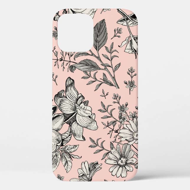 Seamless pattern. Realistic blooming isolated flow Case-Mate iPhone Case (Back)