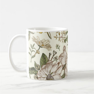 Seamless pattern. Realistic blooming isolated flow Coffee Mug