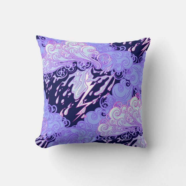 Seamless pattern. Retro style curly decorative clo Cushion (Front)