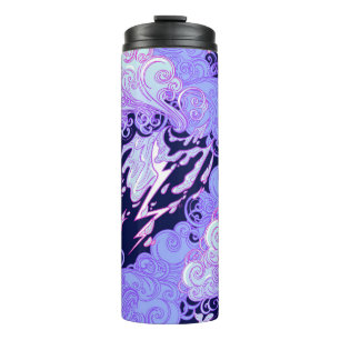 Seamless pattern. Retro style curly decorative clo Thermal Tumbler