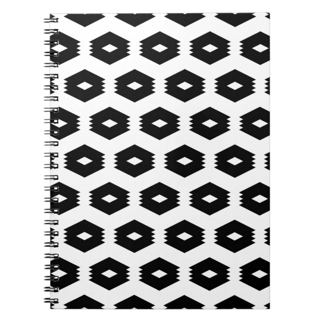 Seamless pattern. Rhombuses, figures ornament. Mos Notebook (Front)