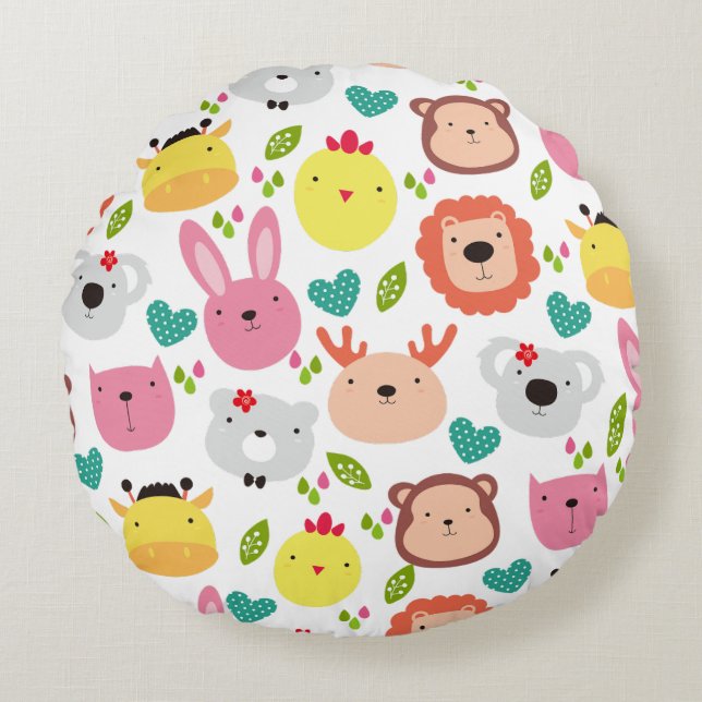 Seamless Pattern  Round Cushion (Front)