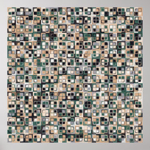 Seamless pattern. Squares forming a colorful pictu Poster