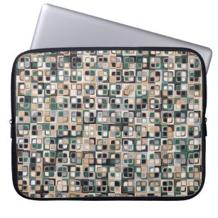 Seamless pattern. Squares forming a colourful pict Laptop Sleeve