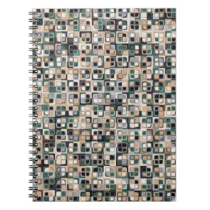 Seamless pattern. Squares forming a colourful pict Notebook