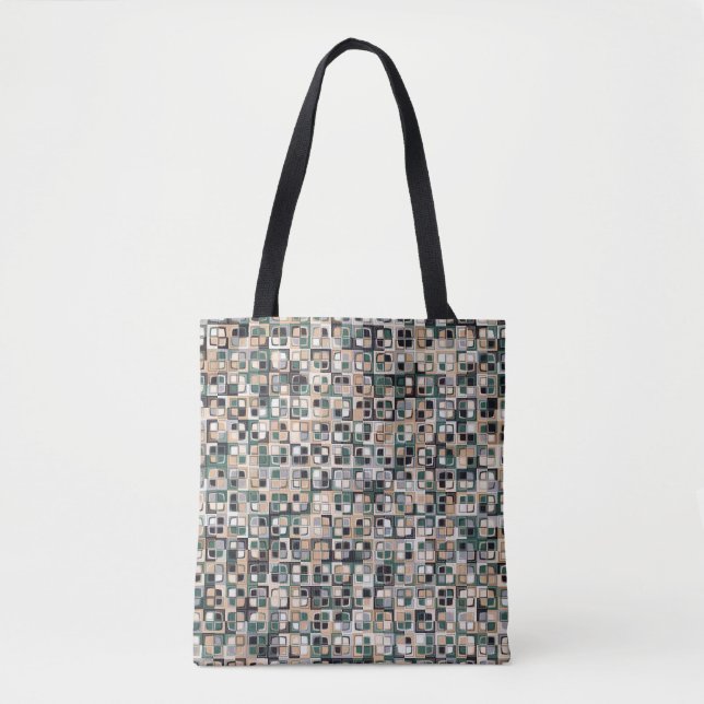 Seamless pattern. Squares forming a colourful pict Tote Bag (Front)