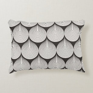 Seamless pattern. Stylish monochrome ornament. Geo Decorative Cushion