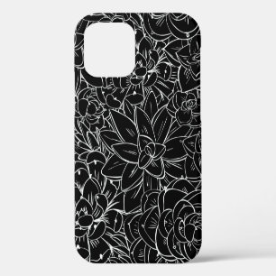 Seamless pattern succulent. Floral vintage design  iPhone 12 Case