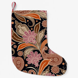 Seamless Pattern Traditional Paisley Design Small Christmas Stocking