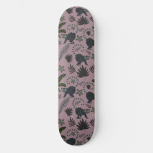 Seamless pattern Tropical animals monkey jumping Skateboard