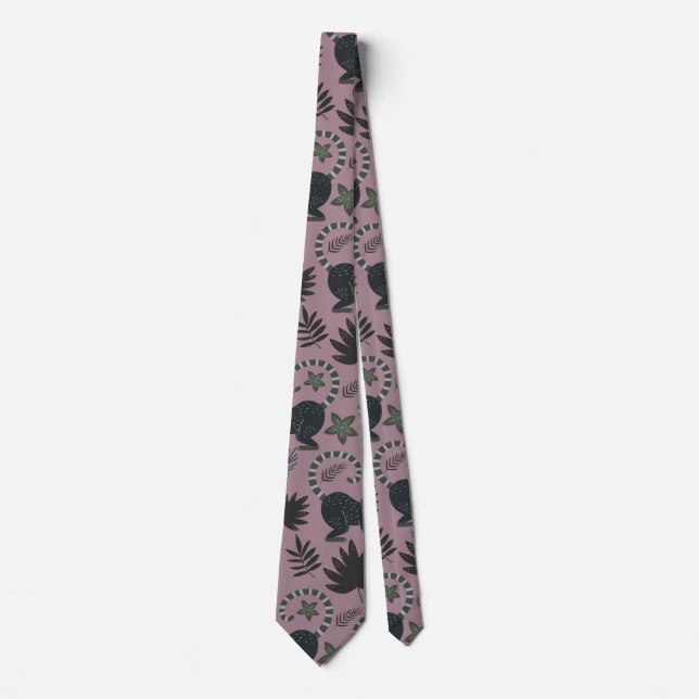 Seamless pattern Tropical animals monkey jumping Tie (Front)