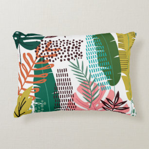Seamless pattern tropical background with Monstera Decorative Cushion