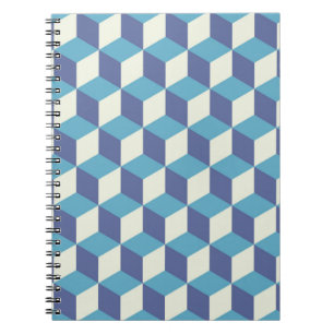 Seamless pattern Vintage cube art, abstract illust Notebook