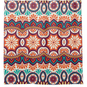 Seamless pattern. Vintage decorative elements. Han Shower Curtain