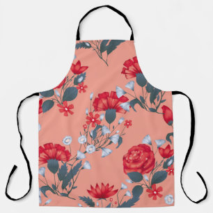 Seamless pattern vintage floral design with roses. apron