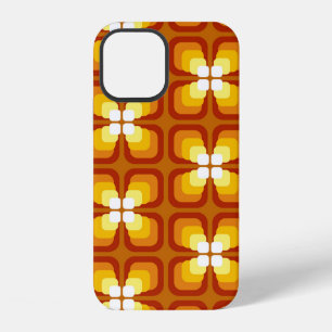 Seamless pattern with abstract floral elements and iPhone 12 case