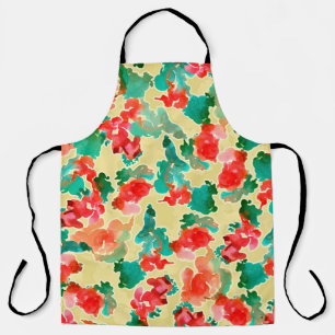 Seamless pattern with Abstract flowers drawn by a Apron